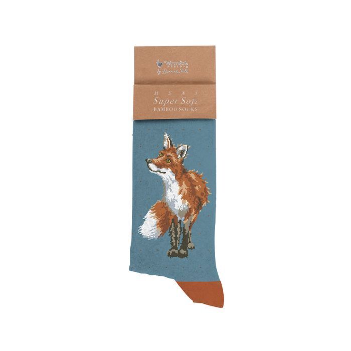 Wrendale Designs Bright Eyed and Bushy Tailed Fox Mens Socks